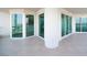 Spacious balcony features tile flooring and sliding glass doors with city views at 2777 Paradise Rd # 1505, Las Vegas, NV 89109