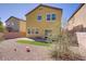 Backyard features low-maintenance gravel, artificial turf, and drought-resistant landscaping at 320 Point Loma Ave, North Las Vegas, NV 89031