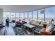Bright living room with city views, modern furnishings, and an open floor plan at 322 Karen Ave # 2807, Las Vegas, NV 89109