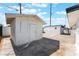 Backyard featuring storage shed, garage, carport and ample parking at 517 N 22Nd St, Las Vegas, NV 89101