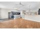Spacious open floor plan seamlessly connecting the kitchen and living areas at 1038 Beaver Crest Ter, Henderson, NV 89015