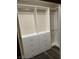 Walk-in closet with built-in shelving and drawers at 1502 Cliff Branch Dr, Henderson, NV 89014