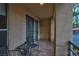 Relaxing balcony with patio furniture and scenic views at 270 E Flamingo Rd # 131, Las Vegas, NV 89169