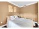 Cozy bedroom showcases soft lighting and minimalist wall décor at 270 E Flamingo Rd # 131, Las Vegas, NV 89169