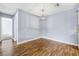 Dining area features wood floors and contemporary lighting at 3151 Soaring Gulls Dr # 1062, Las Vegas, NV 89128