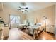Inviting bedroom featuring twin beds, a ceiling fan, and neutral decor at 4318 Scarlet Vista Ct, North Las Vegas, NV 89031