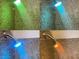 Unique shower head with colored led lights creating a spa-like experience at home at 4421 Alexis Dr # 429, Las Vegas, NV 89103