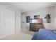 This bedroom has ample closet space, carpeting, and is move-in ready at 644 Wind Cave Ct, Henderson, NV 89012