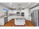 Modern kitchen with stainless steel appliances, center island, and plenty of counter space at 644 Wind Cave Ct, Henderson, NV 89012