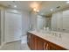 Elegant bathroom features double sinks with stylish vanity, ample counter space, and modern fixtures at 150 Las Vegas Blvd # 2115, Las Vegas, NV 89101
