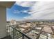 Stunning city view from condo featuring many buildings and clear blue sky with scattered clouds at 150 Las Vegas Blvd # 2115, Las Vegas, NV 89101