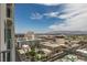 Great city views from condo including surrounding buildings, nearby streets, and blue skies at 150 Las Vegas Blvd # 2115, Las Vegas, NV 89101