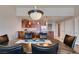 The dining area is conveniently located to the kitchen and other rooms in the home at 150 Las Vegas Blvd # 2115, Las Vegas, NV 89101