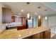 Modern kitchen features granite countertops, stainless steel appliances, and stylish pendant lighting at 150 Las Vegas Blvd # 2115, Las Vegas, NV 89101