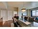 Stylish living room with hardwood floors, adjacent to bedroom and city views at 150 Las Vegas Blvd # 2115, Las Vegas, NV 89101