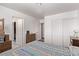 Modest bedroom featuring a comfortable bed with a side view of closet doors at 2037 Merano Ct, Las Vegas, NV 89123