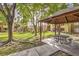 Community outdoor space featuring picnic tables and shade trees for resident use at 2120 Ramrod Ave # 2216, Henderson, NV 89014