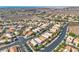 Birds-eye view showing a sprawling residential area with uniform housing designs at 2271 Smokey Sky Dr, Henderson, NV 89052