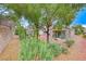 Relaxing backyard with low-maintenance landscaping, covered patio, and retaining wall at 2522 Darda St, Henderson, NV 89044