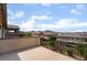 Balcony featuring beautiful mountain views and black metal railing at 2575 Hazelburn Ave, Henderson, NV 89044