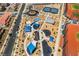 Aerial view of community park, including playground, and covered seating at 2575 Hazelburn Ave, Henderson, NV 89044