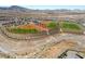 Overhead view of nearby baseball and soccer fields in the community at 2575 Hazelburn Ave, Henderson, NV 89044