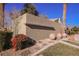 Courts at Aliante community sign accented by mature shrubs and well maintained landscaping at 3312 Speckle Summer Pl # 3, North Las Vegas, NV 89084