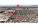 Neighborhood aerial view with street names highlighting the location within the community at 3964 E Marathon Dr, Pahrump, NV 89061