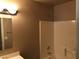 Bathroom with shower and sink with vanity at 4704 Wild Oak Way, North Las Vegas, NV 89031
