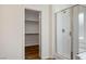 Bathroom featuring a walk-in closet and a glass-enclosed shower at 5235 E La Campana Dr, Pahrump, NV 89061