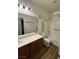 Well-lit bathroom with modern fixtures and a shower-tub combination at 5235 E La Campana Dr, Pahrump, NV 89061