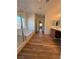 Bathroom boasts wood-look floors, double vanity, and separate shower and tub at 5235 E La Campana Dr, Pahrump, NV 89061