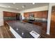 Spacious kitchen island featuring granite countertops and a sink with stainless steel appliances at 5235 E La Campana Dr, Pahrump, NV 89061