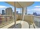 Spacious balcony boasts city views from a high vantage point at 135 E Harmon Ave # 1401, Las Vegas, NV 89109
