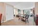 Open-concept living area with comfortable seating, dining space, and city views at 135 E Harmon Ave # 1401, Las Vegas, NV 89109