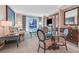 Modern living room features stylish furnishings and large windows with city skyline views at 135 E Harmon Ave # 1401, Las Vegas, NV 89109