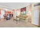 Charming living room with modern decor, opens to the kitchen and dining area at 135 E Harmon Ave # 1401, Las Vegas, NV 89109