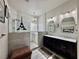 Bright bathroom featuring a walk-in shower and soaking tub at 1704 Cordoba Canyon St, Las Vegas, NV 89117