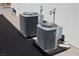 View of modern air conditioning units located on the side of the home at 197 E Shelbourne Ave, Las Vegas, NV 89123