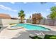 Backyard pool and spa offer a private oasis with mature landscaping and plenty of space to relax at 2062 Club Crest Way, Henderson, NV 89014