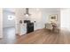 Modern kitchen with stainless steel appliances and bright dining area at 3200 E Owens Ave, North Las Vegas, NV 89030