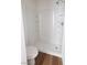 Clean bathroom shower with built-in shelving on the shower walls at 3811 Desert Marina Dr # 125, Laughlin, NV 89029