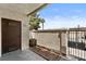 Private front patio features a storage unit and an air conditioning unit at 3923 Gogo Way # 106, Las Vegas, NV 89103
