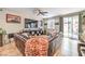 Spacious living area with stylish decor and sliding glass doors to the backyard at 4212 Juanita May Ave, North Las Vegas, NV 89032
