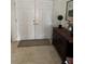 Entryway with double doors, tile flooring, and decorative accents at 425 Ross Ave, Overton, NV 89040