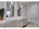 Modern bathroom with double sinks, sleek cabinetry, and contemporary fixtures at 4575 Dean Martin Dr # 2607, Las Vegas, NV 89103