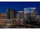 Las Vegas cityscape view with a modern building and bright lights at 4575 Dean Martin Dr # 2607, Las Vegas, NV 89103