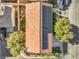 Overhead view of house featuring solar panels, neat landscaping, and a well-maintained exterior at 5232 Pendergrass St, North Las Vegas, NV 89081