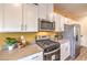 Close up view of the stainless steel appliances in the kitchen at 6529 Cinnamon Hazelnut Ave # Lot 93, North Las Vegas, NV 89084