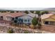 Backyard patio area with outdoor seating and desert landscaping at 7029 Bocaire Dr, Las Vegas, NV 89131